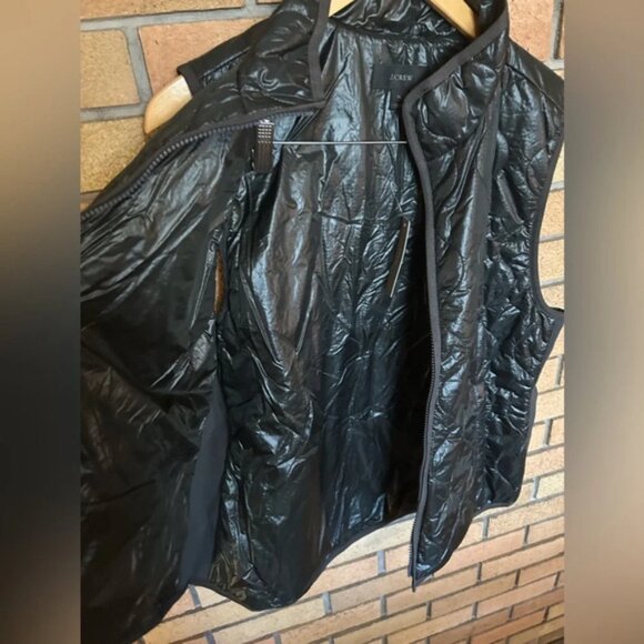 NWT J. Crew Vest Quilted Primaloft Black Full Zip Up Mock Neck Women’s Size XL - Picture 3 of 5